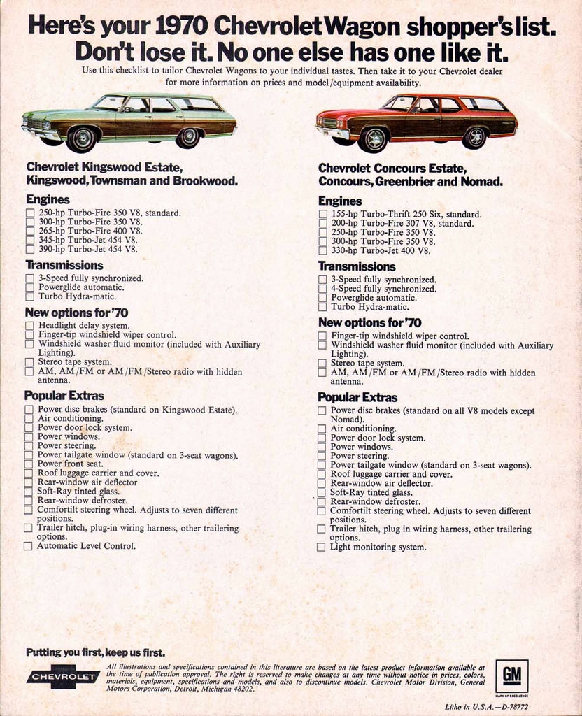 1970 Chevrolet Wagons Brochure Page 9